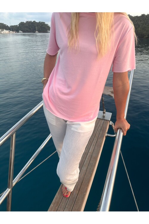 Dans Eden Kumaş Bisiklet Yaka Tişört