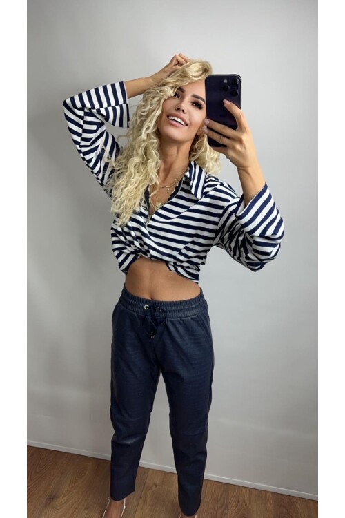 DERİ PANTOLON DAMARLI