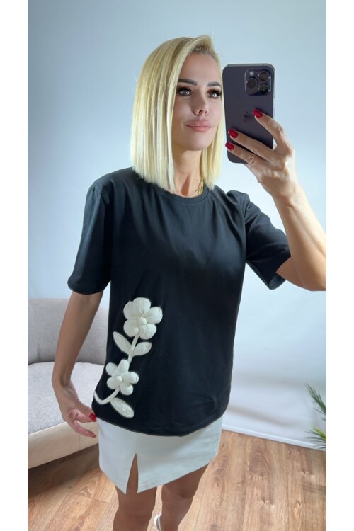 SF007 KABARTMA GÜL TİŞÖRT