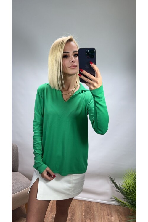 SF009 MERSERİZE YAKALI KAZAK