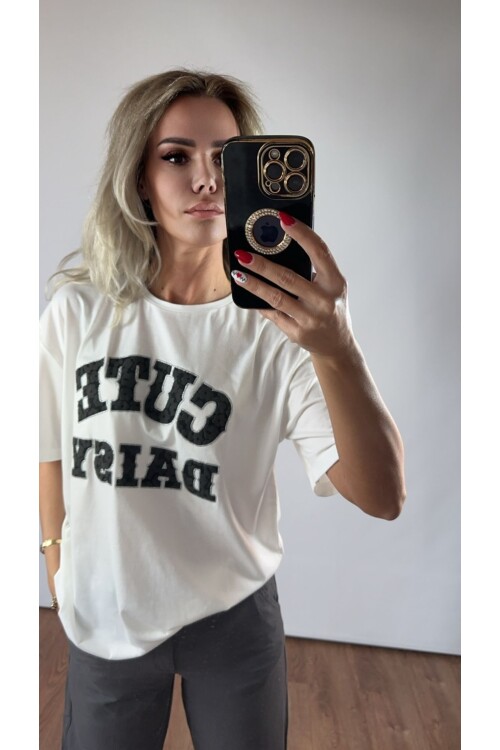 SF051 CUTE KABARTMA BASKI TİŞÖRT