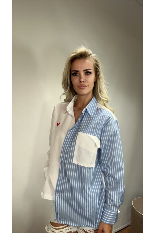 SF063 CEPLİ KALPLİ GÖMLEK