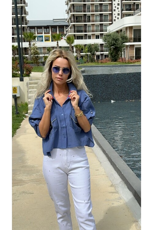 SF068 TAŞLI KOT PANTOLON