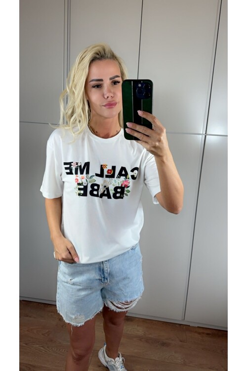 SF111 ÇİÇEK BASKILI TİŞÖRT