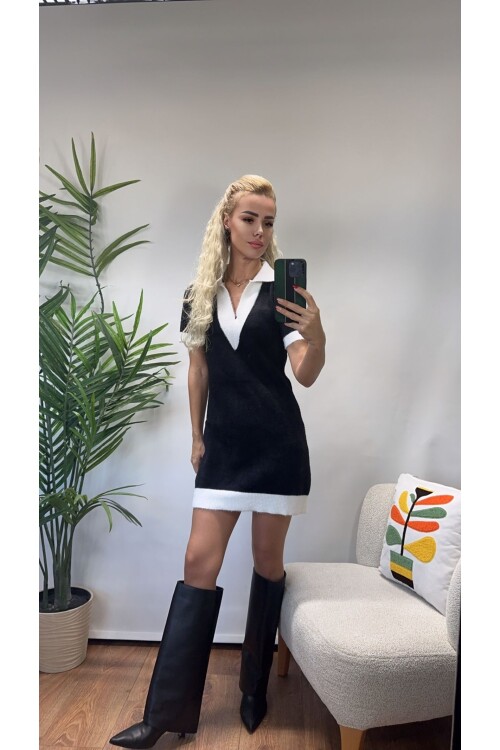 SF128 V YAKA TRİKO ELBİSE