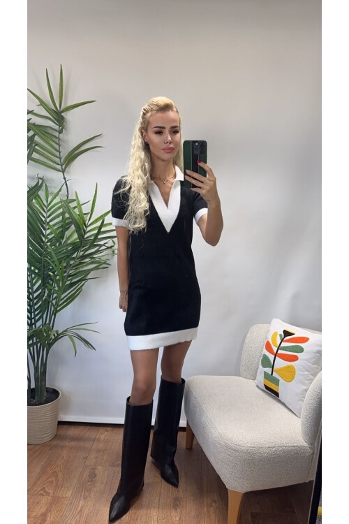 SF128 V YAKA TRİKO ELBİSE