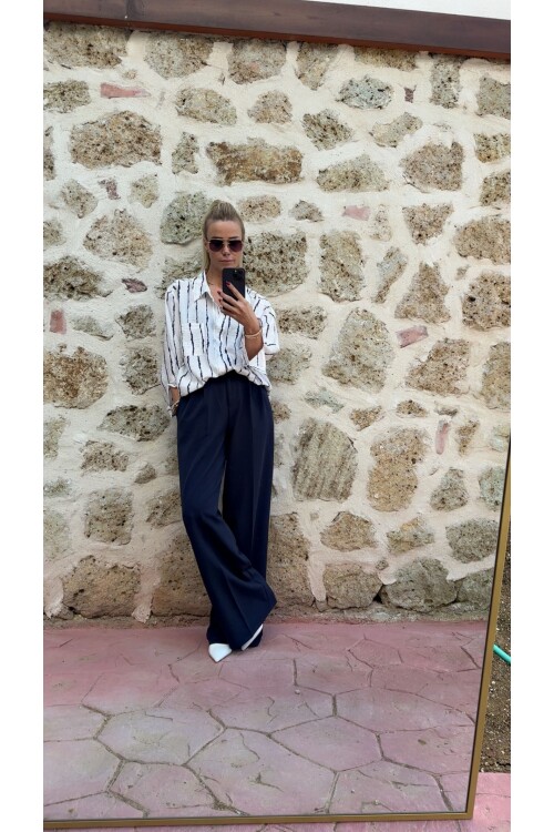 SF164 CEPLİ LACİVERT PANTOLON