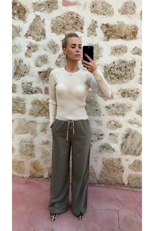 SF175 KENARLARI BEYAZ ŞERİT PANTALON