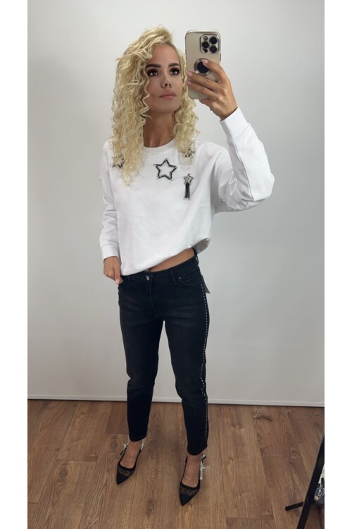 YANDAN ZIMBA DETAYLI KOT PANTOLON