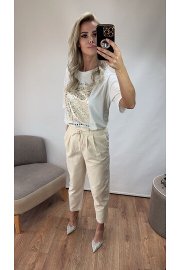 SF066 KETEN BELLİ İPLİ PANTOLON