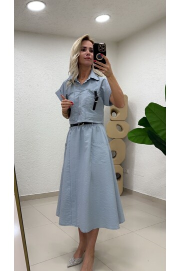 SF081 DERİ DETAYLI TAKIM