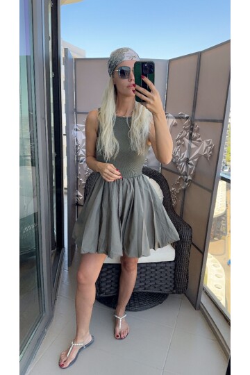 SF115 BALON ETEKLİ ELBİSE